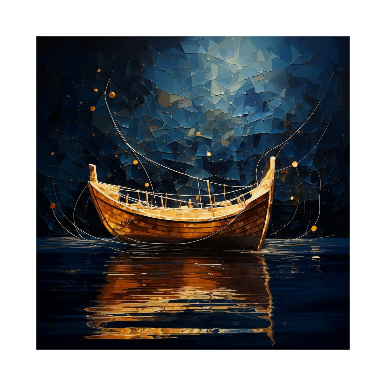 Umetnička slika ​Brod na pučini 2 na platnu - NS Canvas Shop