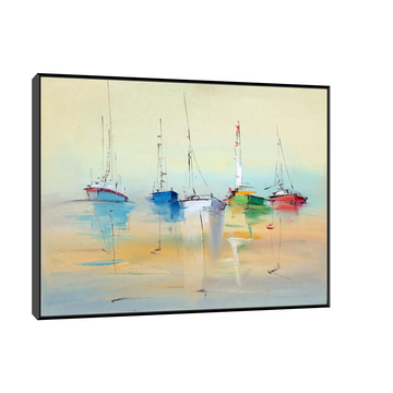 Umetnička slika ​Brodovi u luci na platnu - NS Canvas Shop