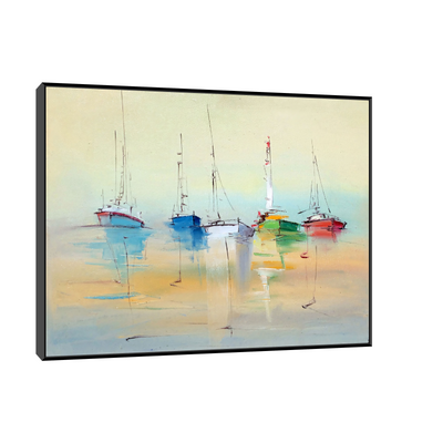 Umetnička slika ​Brodovi u luci na platnu - NS Canvas Shop