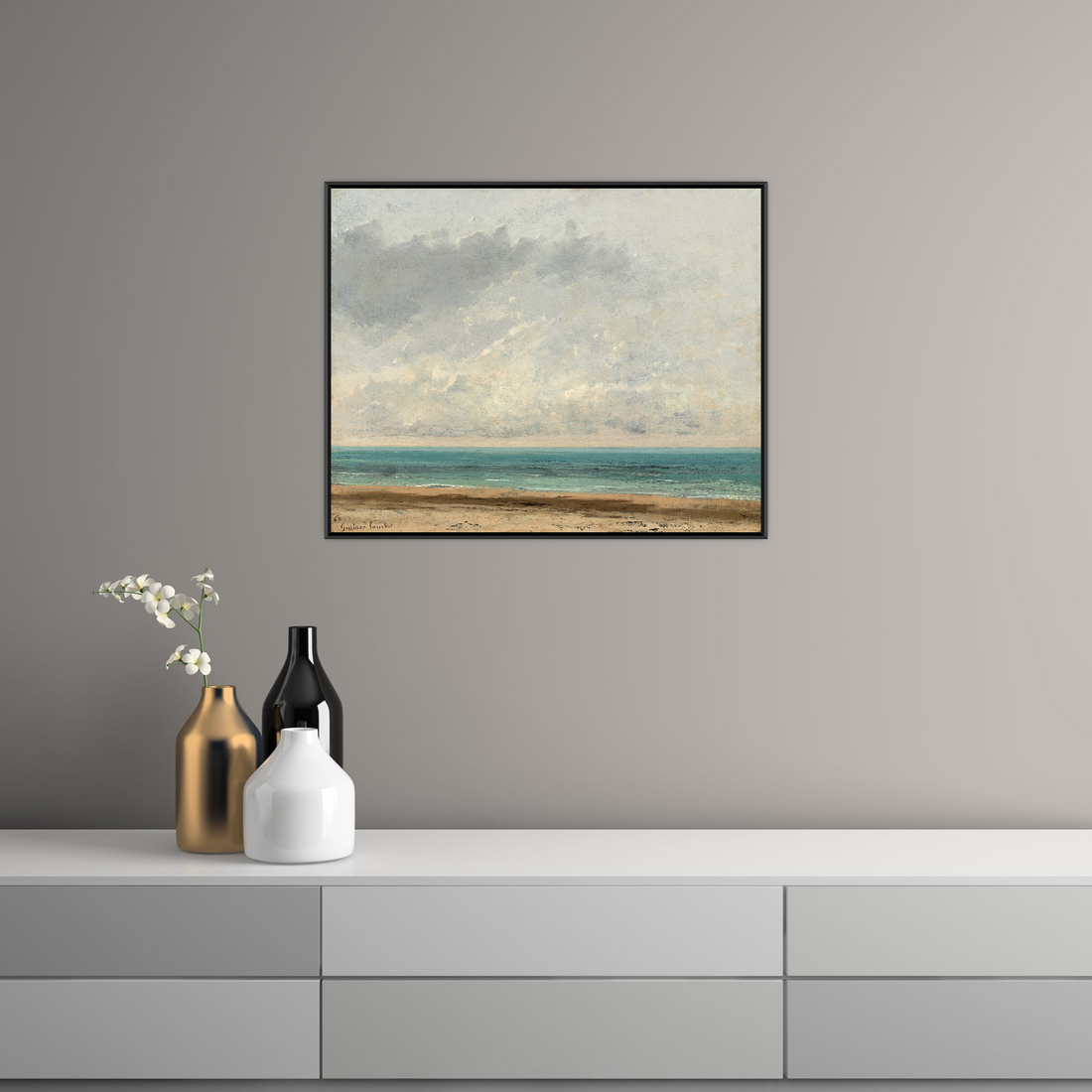 Umetnička slika ​Calm Sea, Gustave Courbet na platnu - NS Canvas Shop