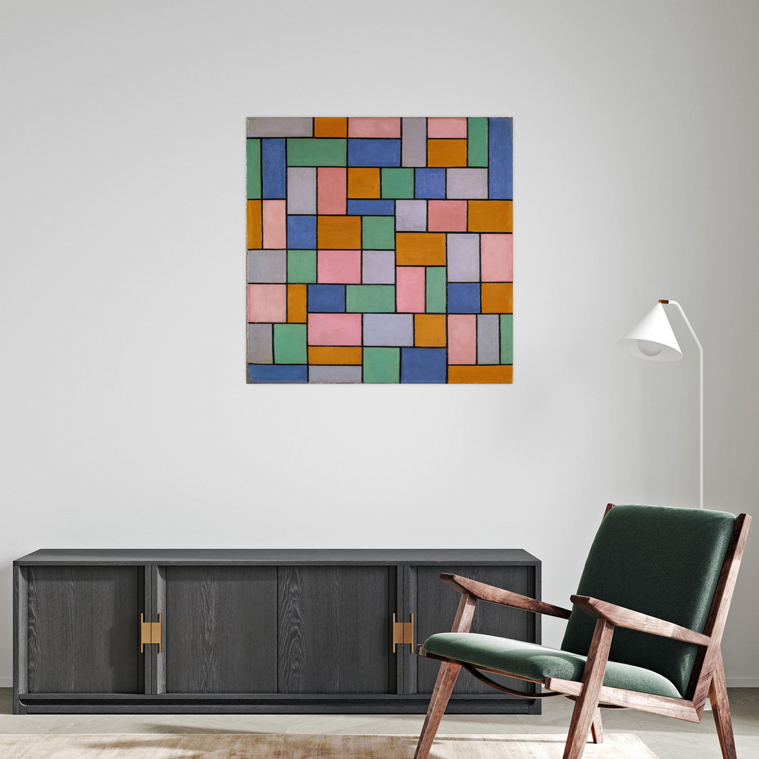 Umetnička slika ​Composition in dissonances, Theo van Doesburg na platnu - NS Canvas Shop