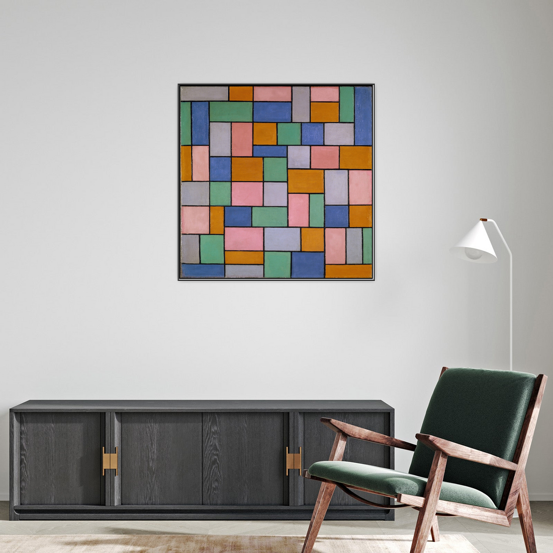 Umetnička slika ​Composition in dissonances, Theo van Doesburg na platnu - NS Canvas Shop