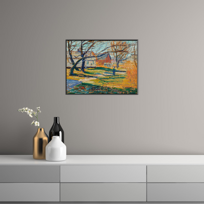 Umetnička slika ​Country Farmhouse, Ernest Lawson na platnu - NS Canvas Shop