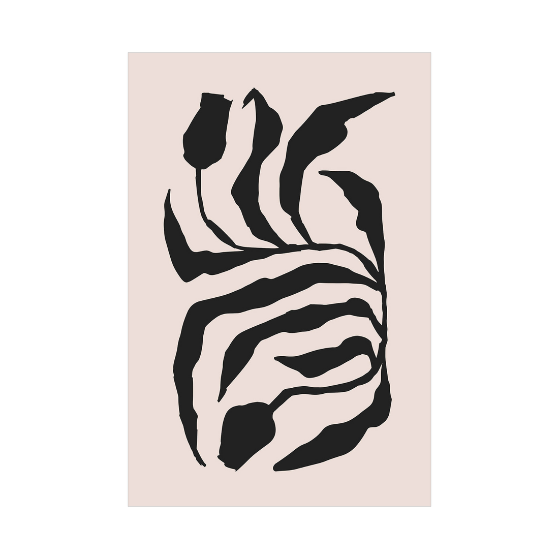 Crno-bež apstraktni listovi