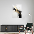 Umetnička slika ​Crno i zlatno na platnu - NS Canvas Shop