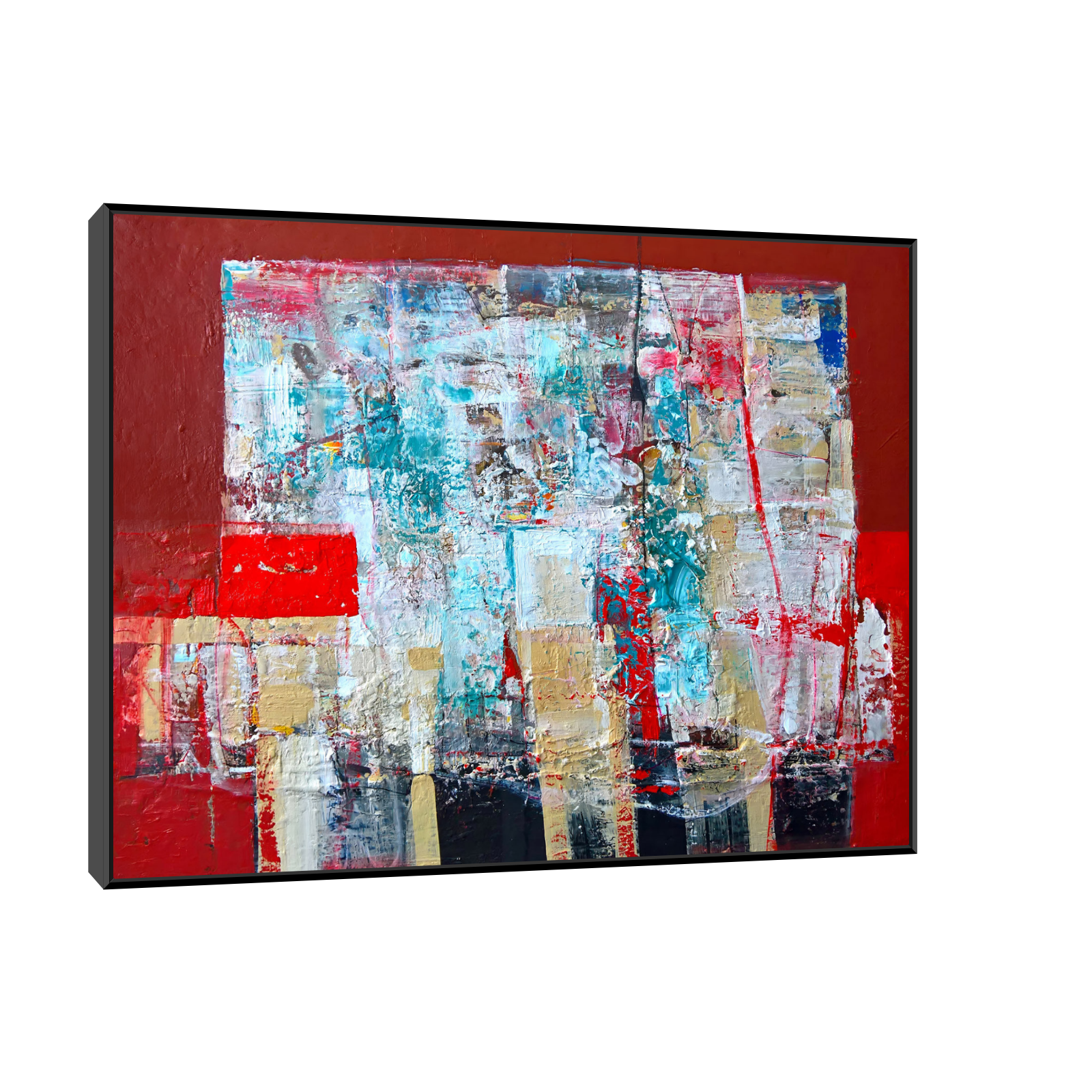 Umetnička slika ​Crvena ekspresija na platnu - NS Canvas Shop