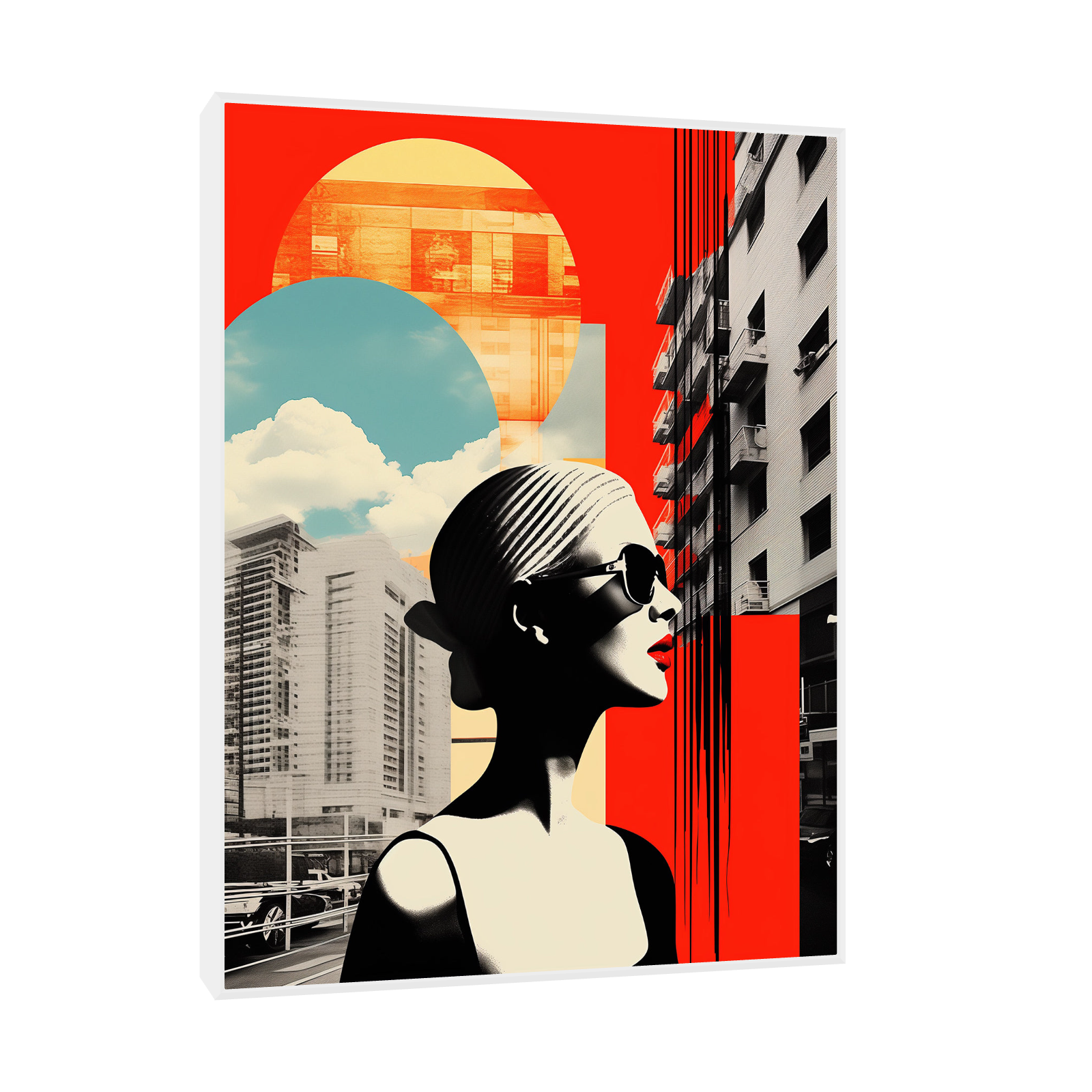 Umetnička slika ​Crvene usne na platnu - NS Canvas Shop