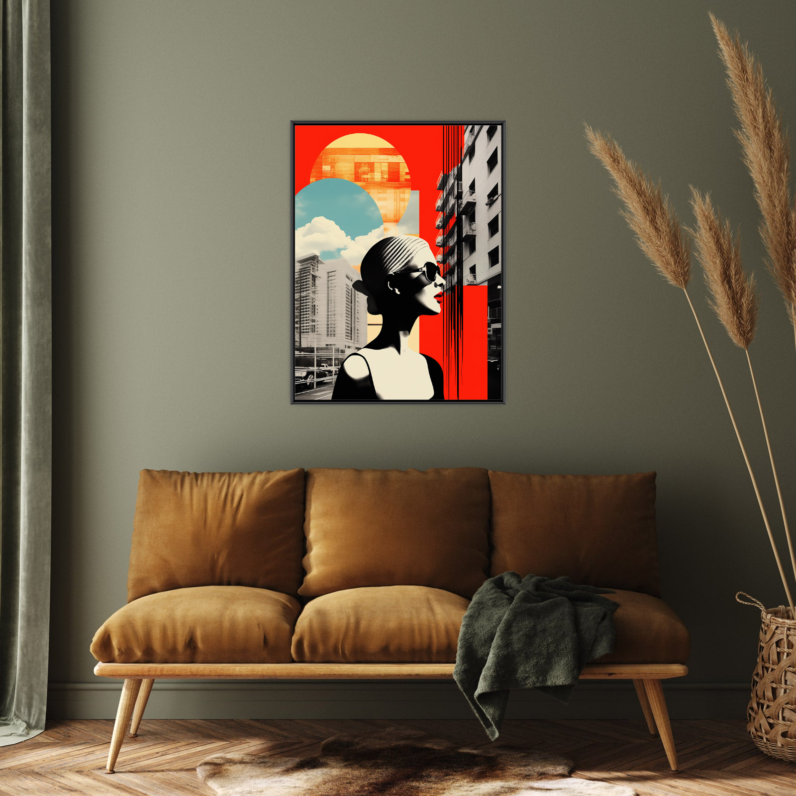 Umetnička slika ​Crvene usne na platnu - NS Canvas Shop