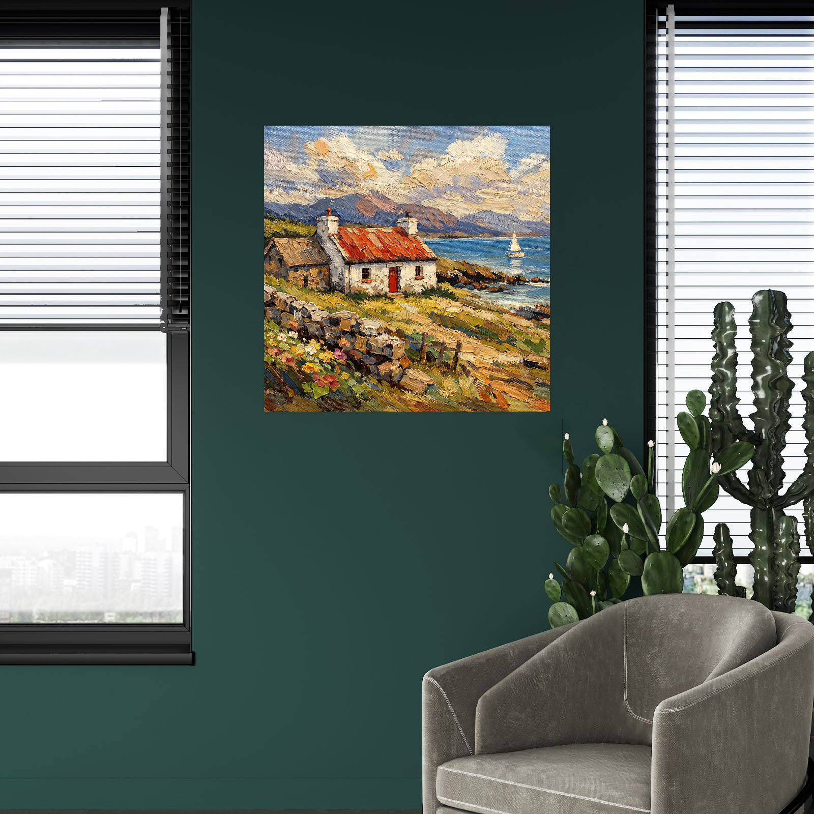 Crveni krov kraj mora