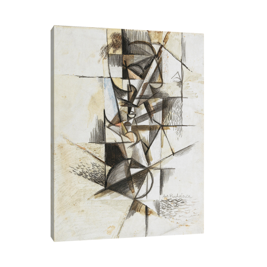 Umetnička slika ​Cubist head, Antonin Procházka na platnu - NS Canvas Shop