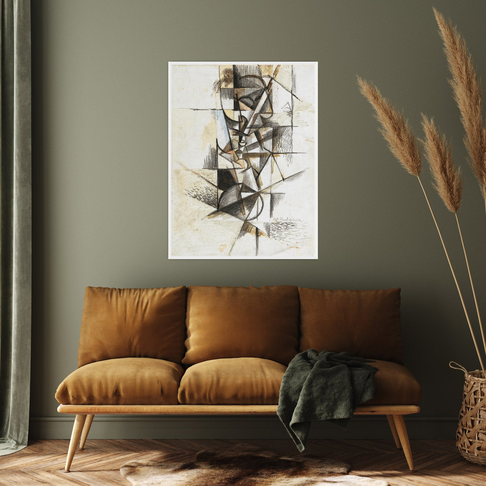 Umetnička slika ​Cubist head, Antonin Procházka na platnu - NS Canvas Shop