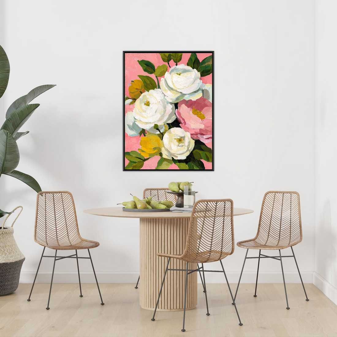 Cveće na roze pozadini