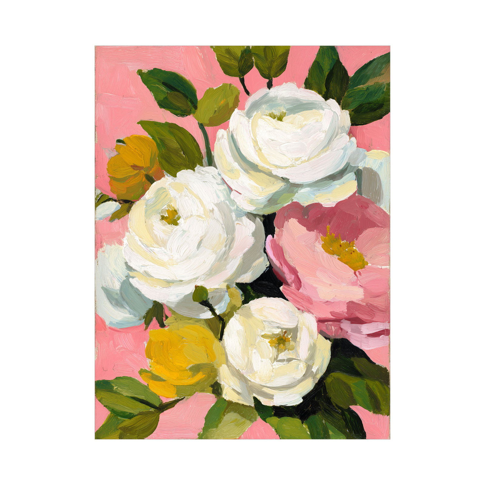 Cveće na roze pozadini