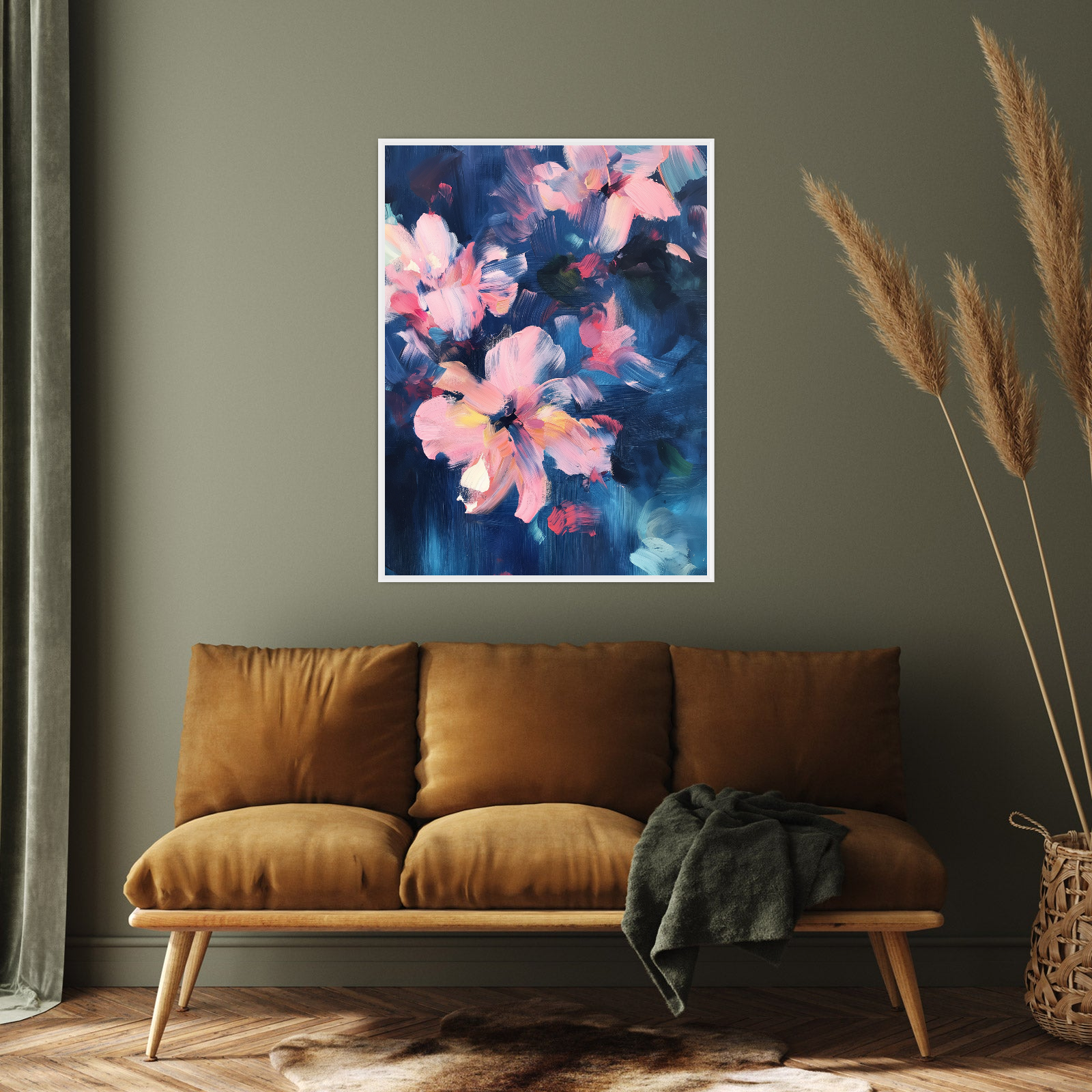 Umetnička slika ​Cveće pored ograde na platnu - NS Canvas Shop
