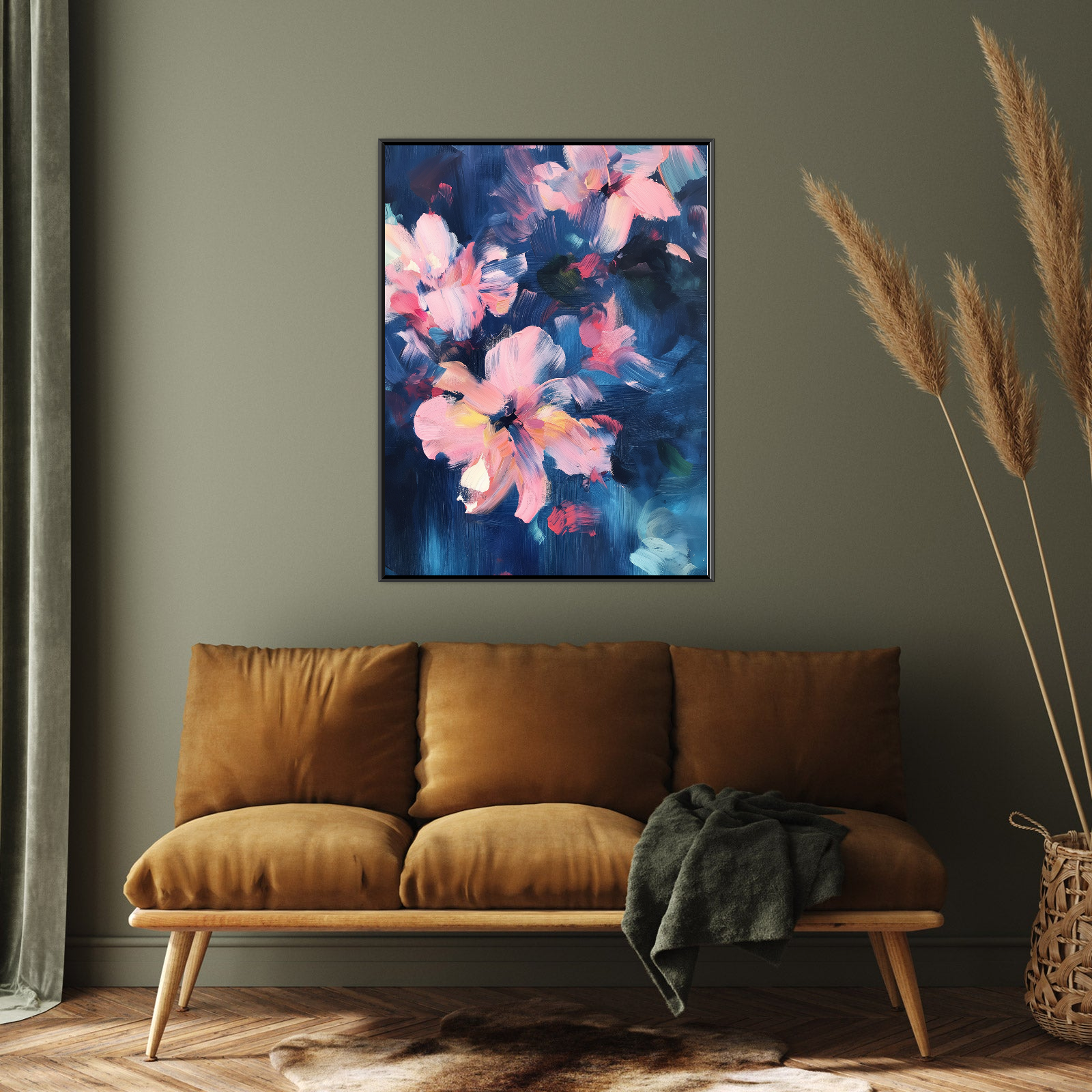 Umetnička slika ​Cveće pored ograde na platnu - NS Canvas Shop