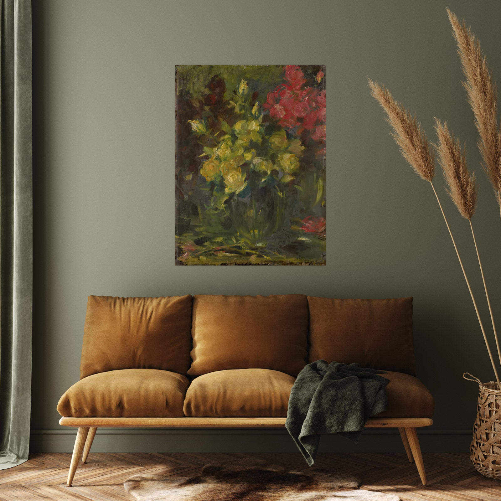 Umetnička slika ​Cveće u vazni, Paja Jovanović na platnu - NS Canvas Shop