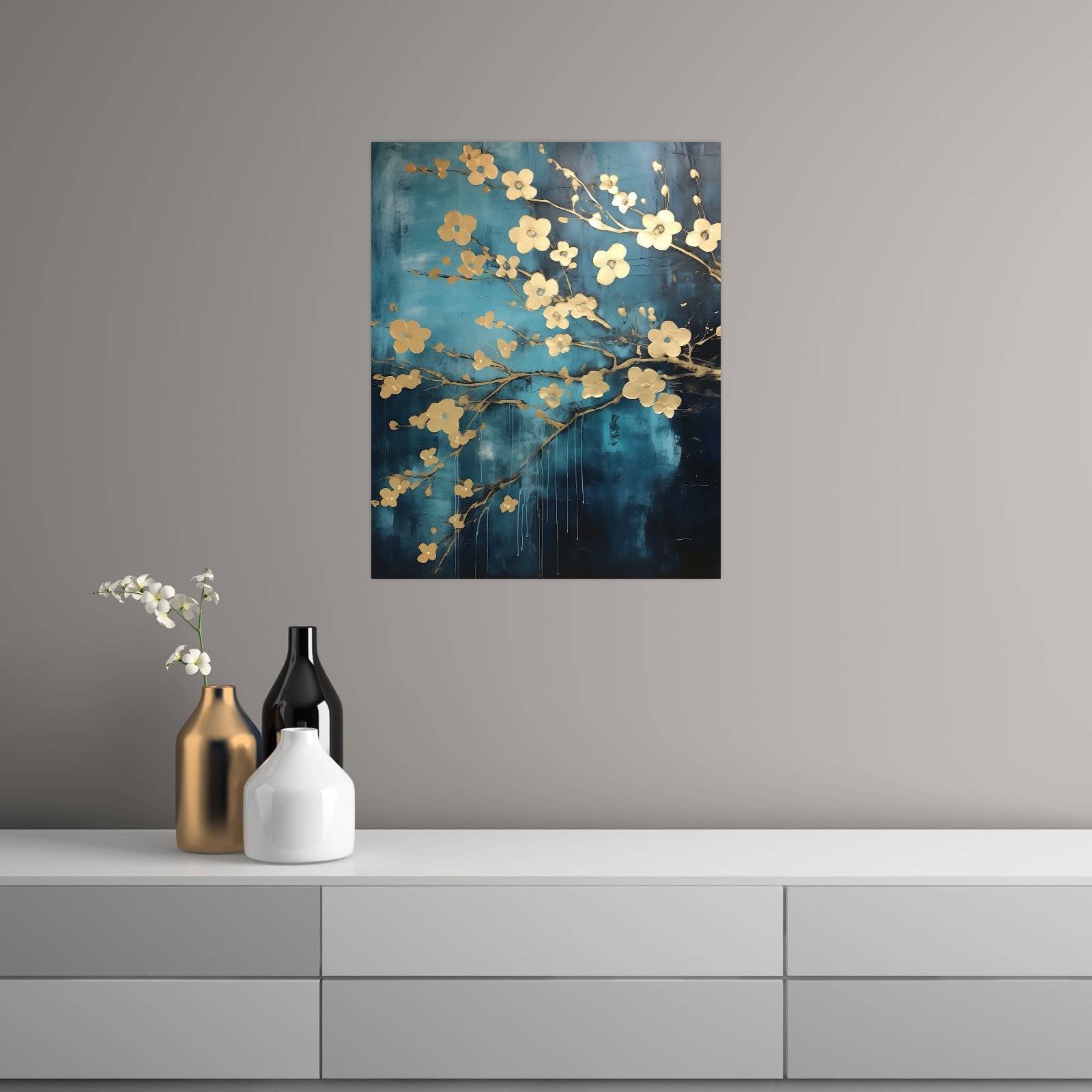 Umetnička slika ​Cvetni odsjaj na platnu - NS Canvas Shop
