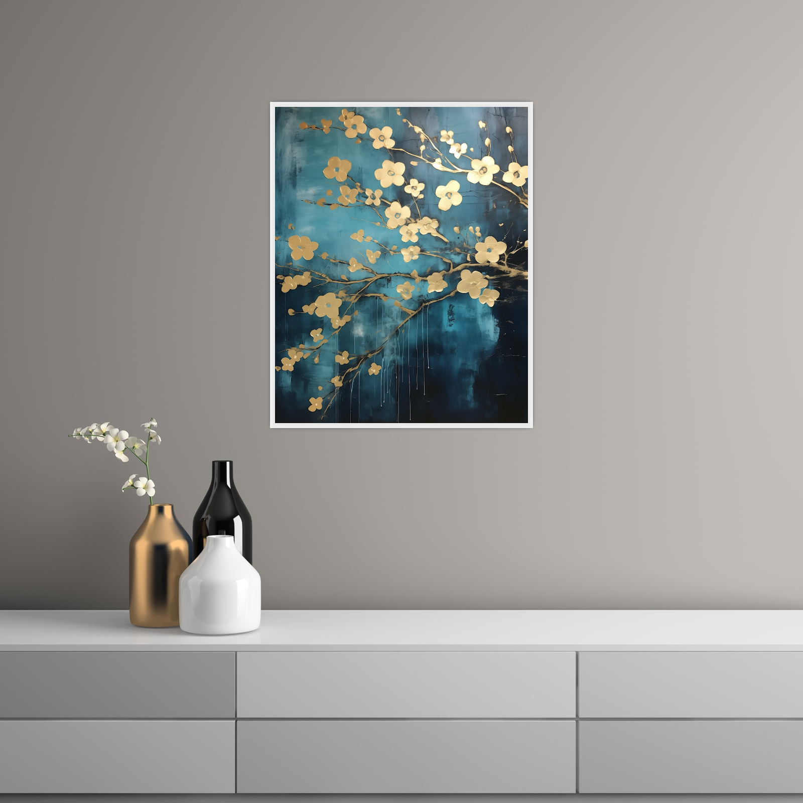Umetnička slika ​Cvetni odsjaj na platnu - NS Canvas Shop