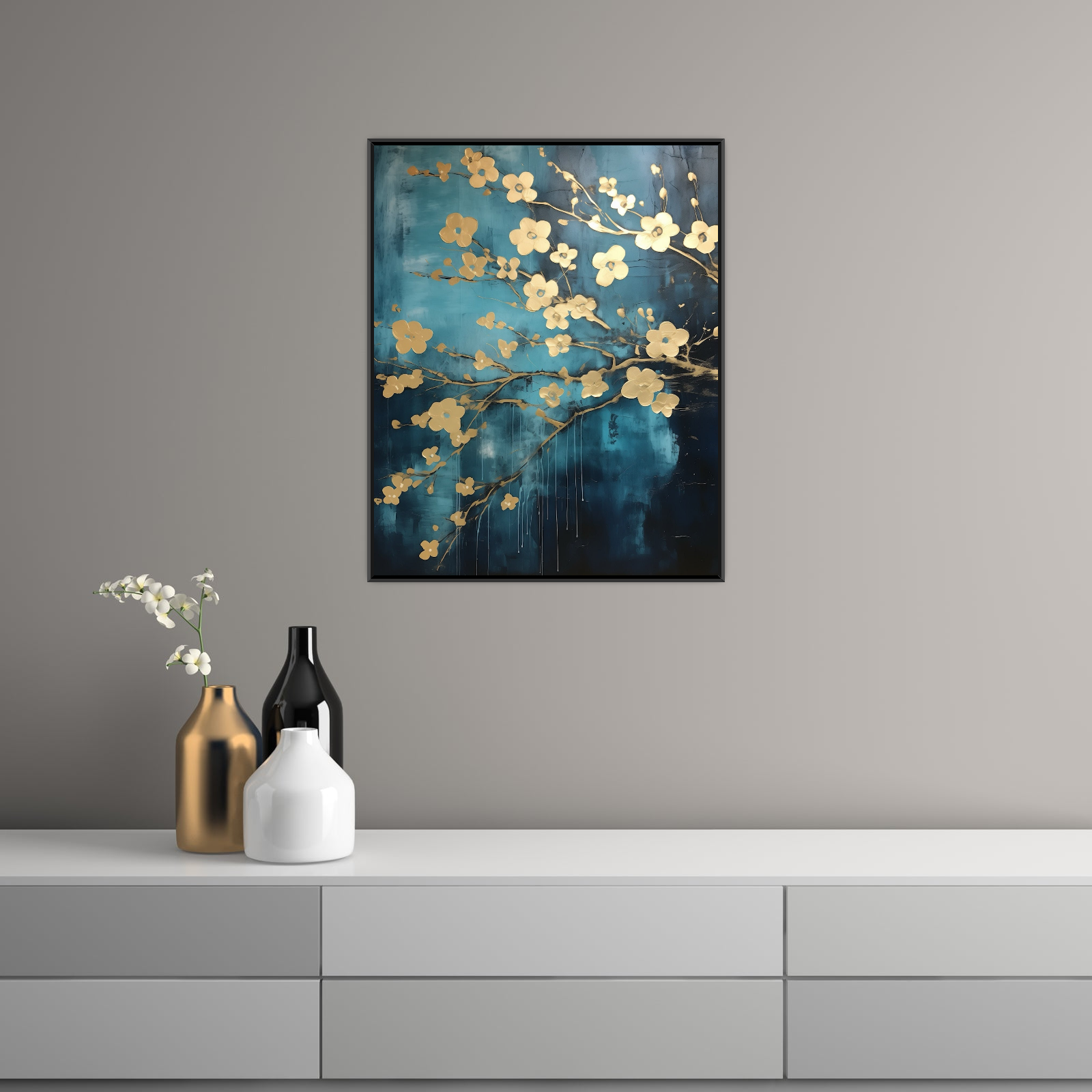 Umetnička slika ​Cvetni odsjaj na platnu - NS Canvas Shop