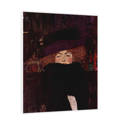 Umetnička slika ​Dame mit Hut und Federboa, Gustav Klimt na platnu - NS Canvas Shop