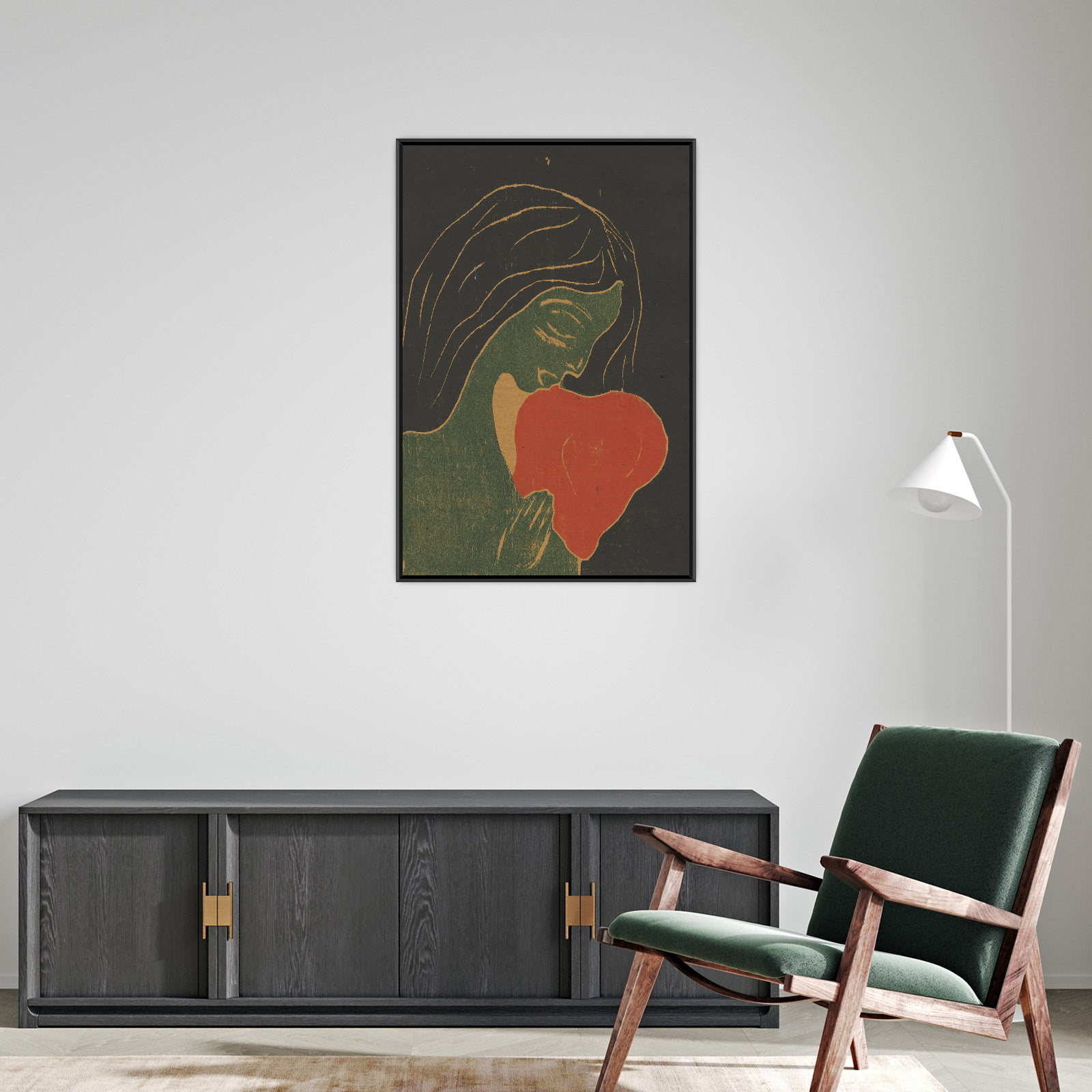 Umetnička slika ​Das Herz, Edvard Munch na platnu - NS Canvas Shop