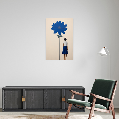 Umetnička slika ​Devojka i cveće na platnu - NS Canvas Shop