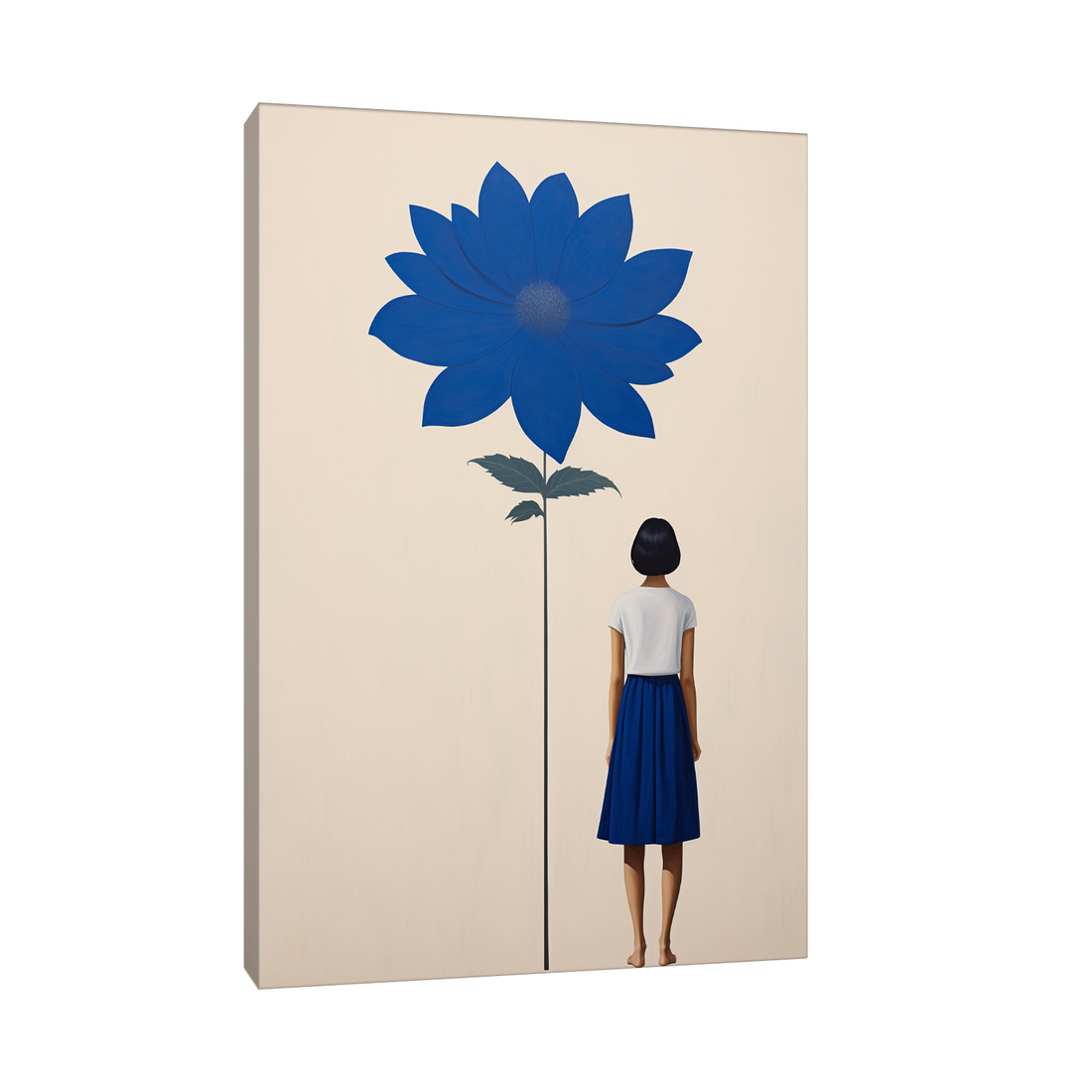 Umetnička slika ​Devojka i cveće na platnu - NS Canvas Shop