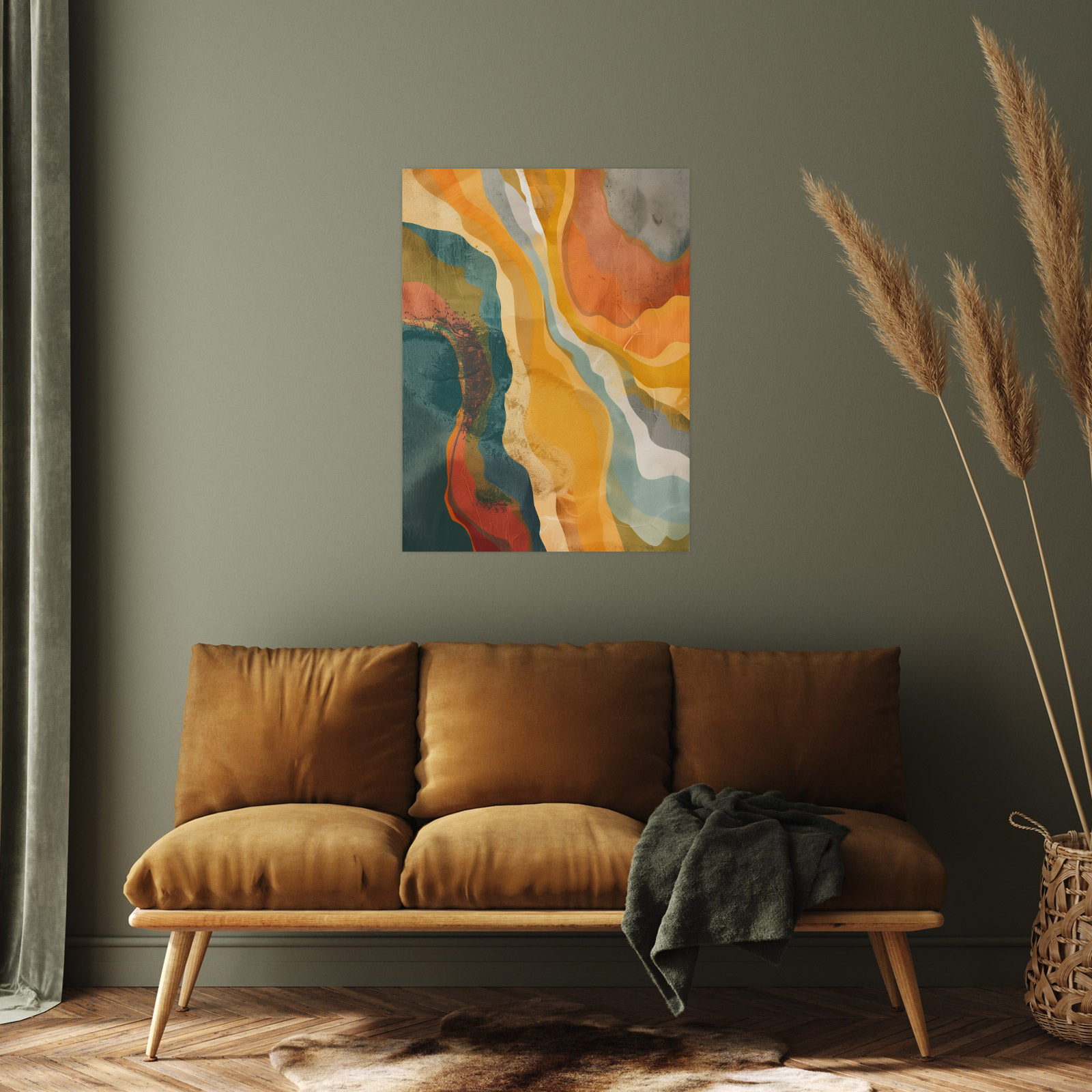 Umetnička slika ​Dijagonalna harmonija II na platnu - NS Canvas Shop
