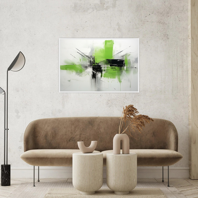 Umetnička slika ​Dinamično zelenilo na platnu - NS Canvas Shop