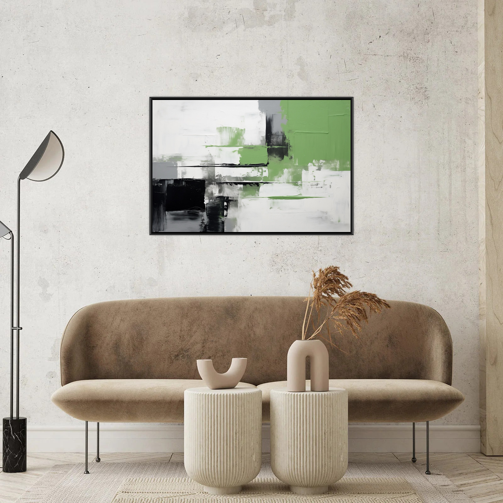 Umetnička slika ​Dinamično zelenilo 2 na platnu - NS Canvas Shop