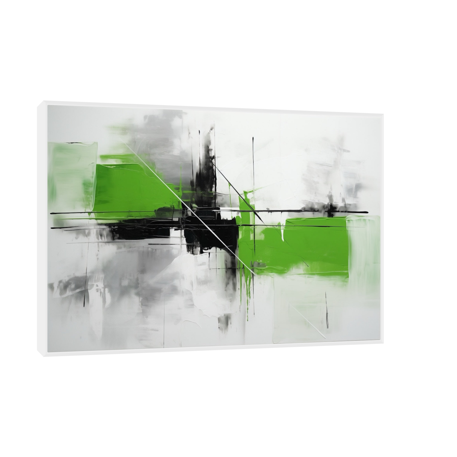Umetnička slika ​Dinamično zelenilo 3 na platnu - NS Canvas Shop