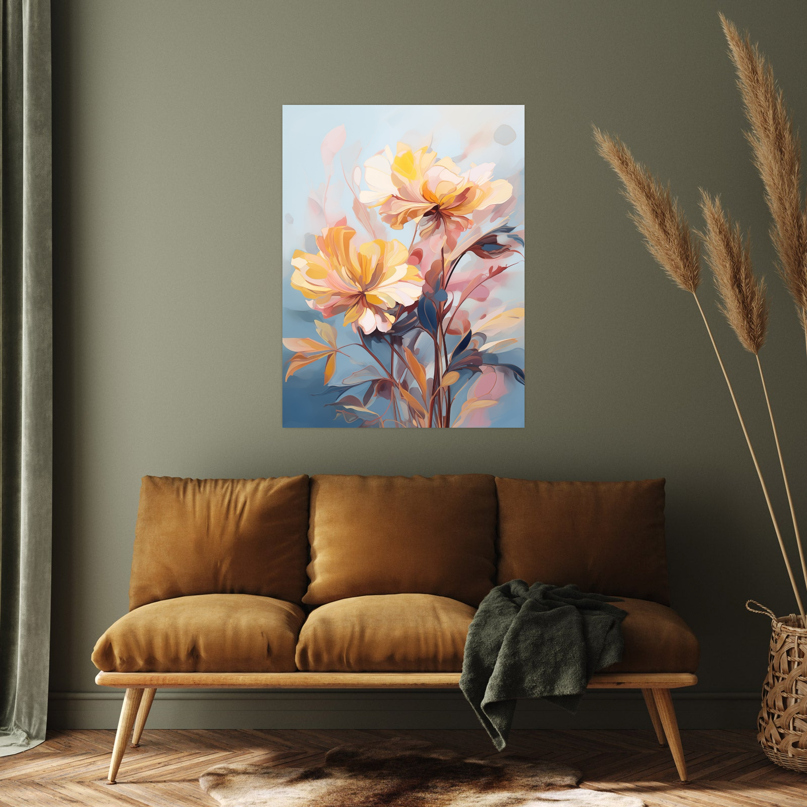 Umetnička slika ​Dva cveta na platnu - NS Canvas Shop