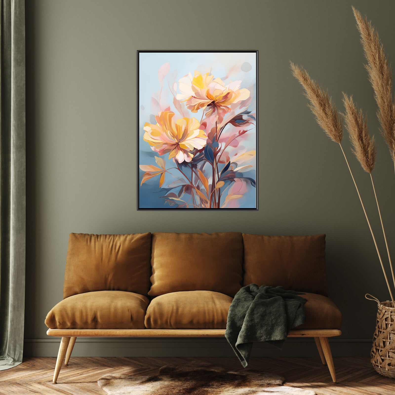 Umetnička slika ​Dva cveta na platnu - NS Canvas Shop