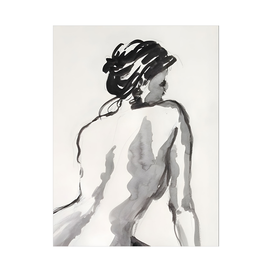 Elegantna figura u akvarelu