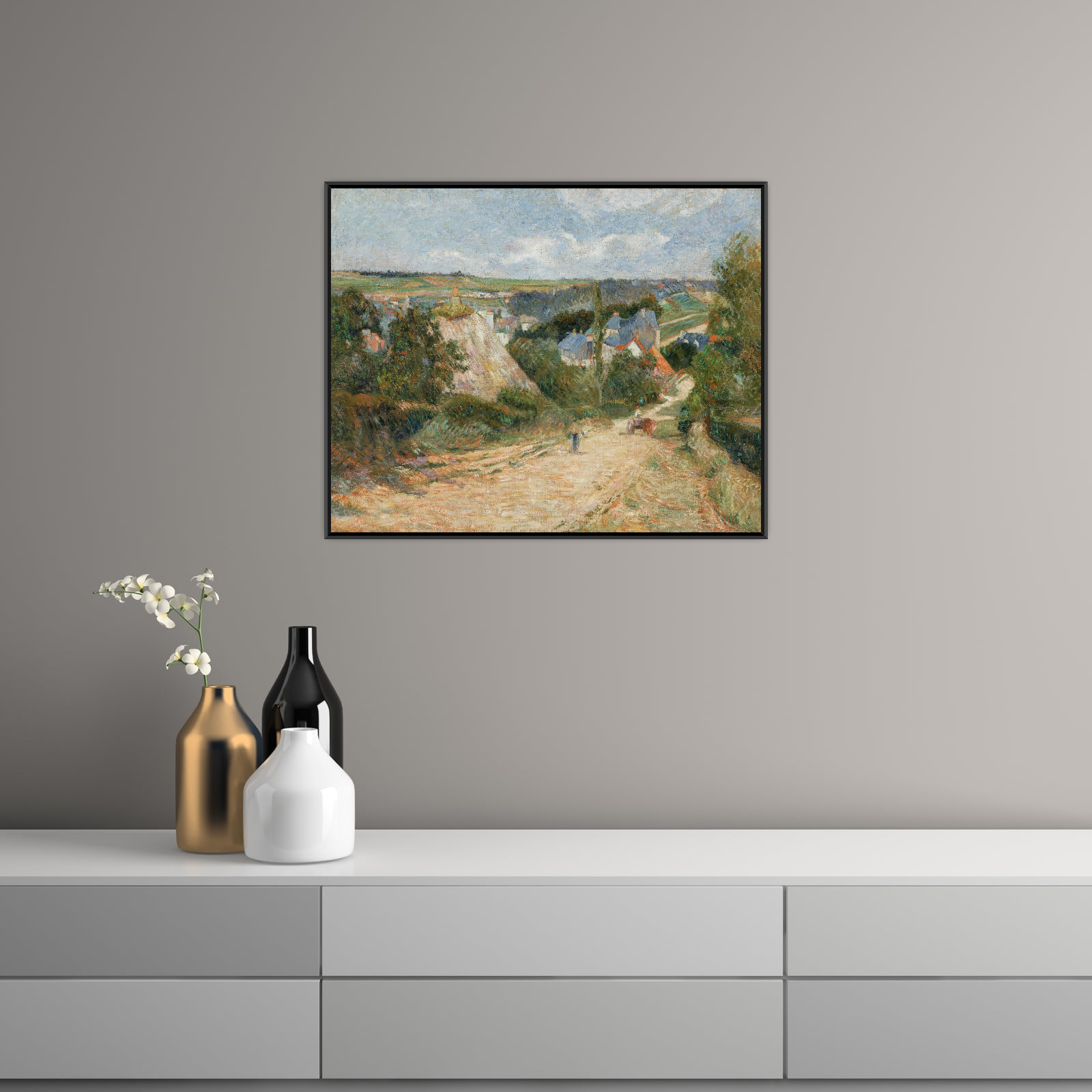 Umetnička slika ​Entrance to the Village of Osny, Paul Gauguin na platnu - NS Canvas Shop