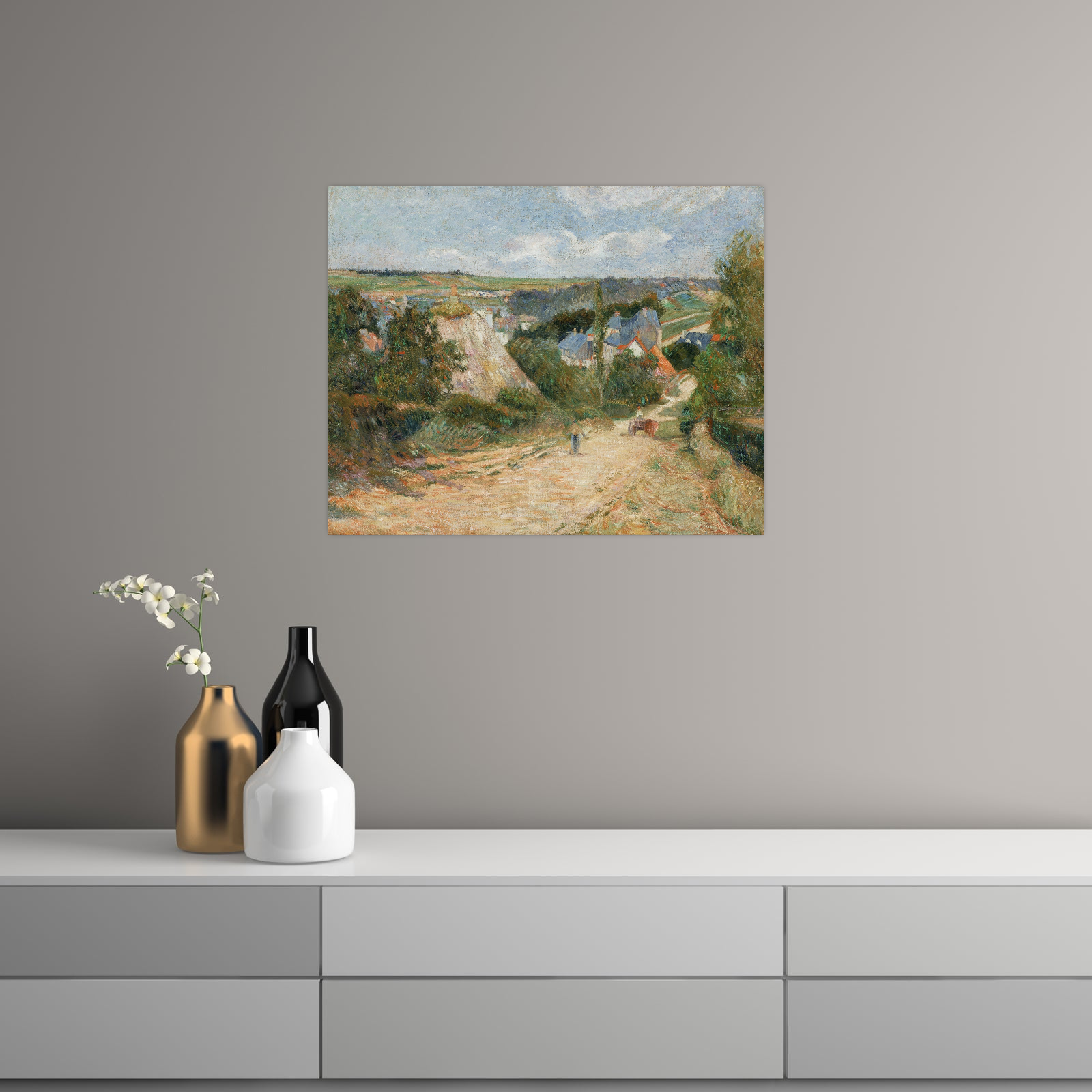 Umetnička slika ​Entrance to the Village of Osny, Paul Gauguin na platnu - NS Canvas Shop