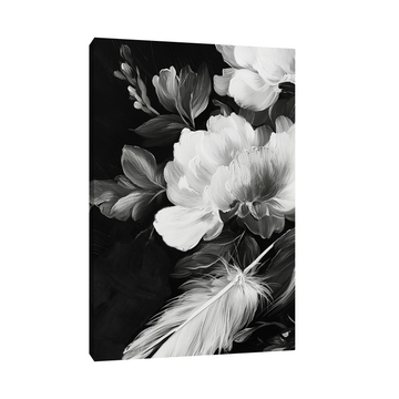 Umetnička slika ​Floralni kontrast na platnu - NS Canvas Shop