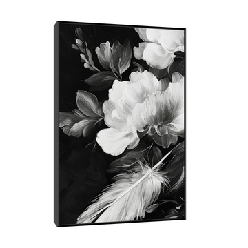 Umetnička slika ​Floralni kontrast na platnu - NS Canvas Shop