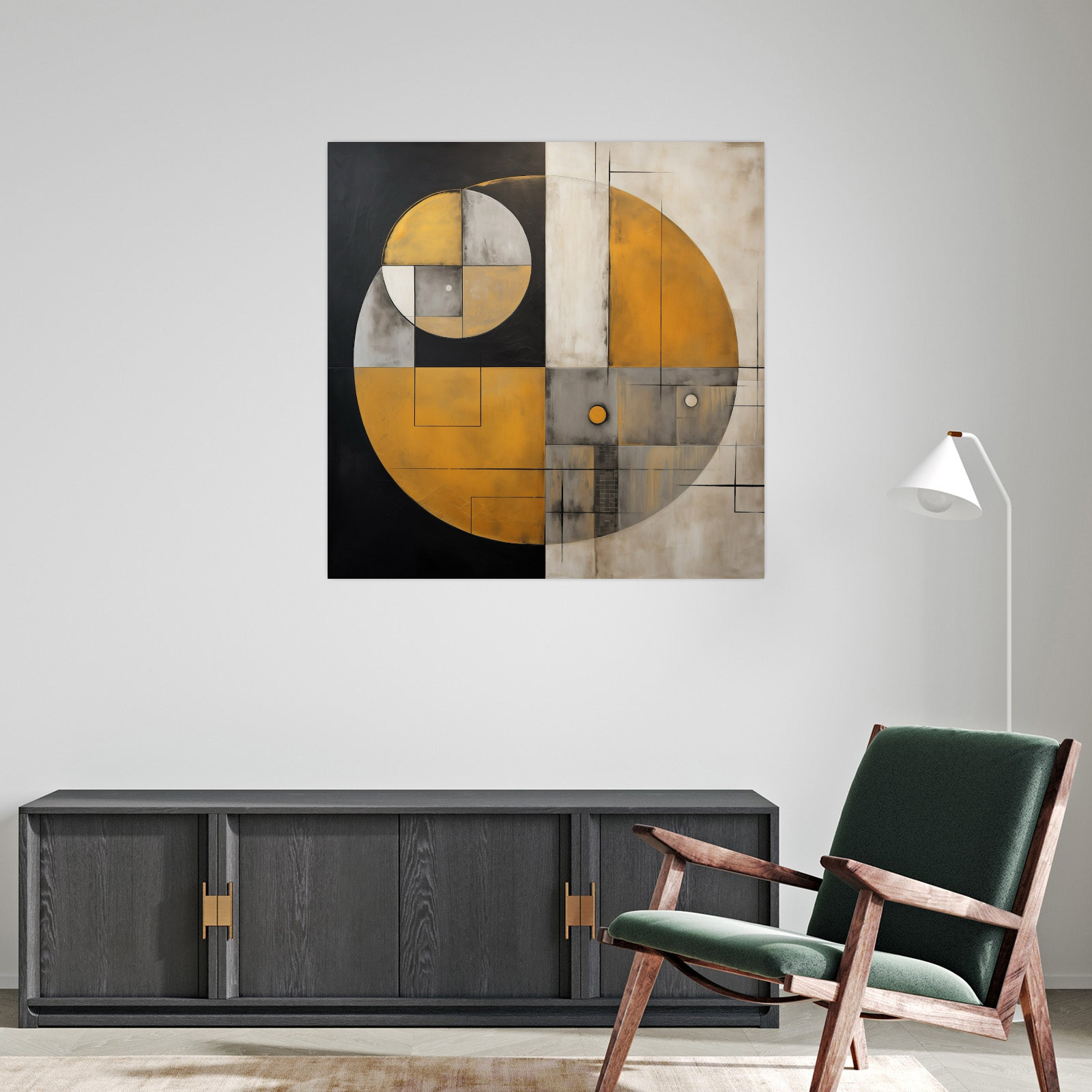 Umetnička slika ​Forma kruga na platnu - NS Canvas Shop
