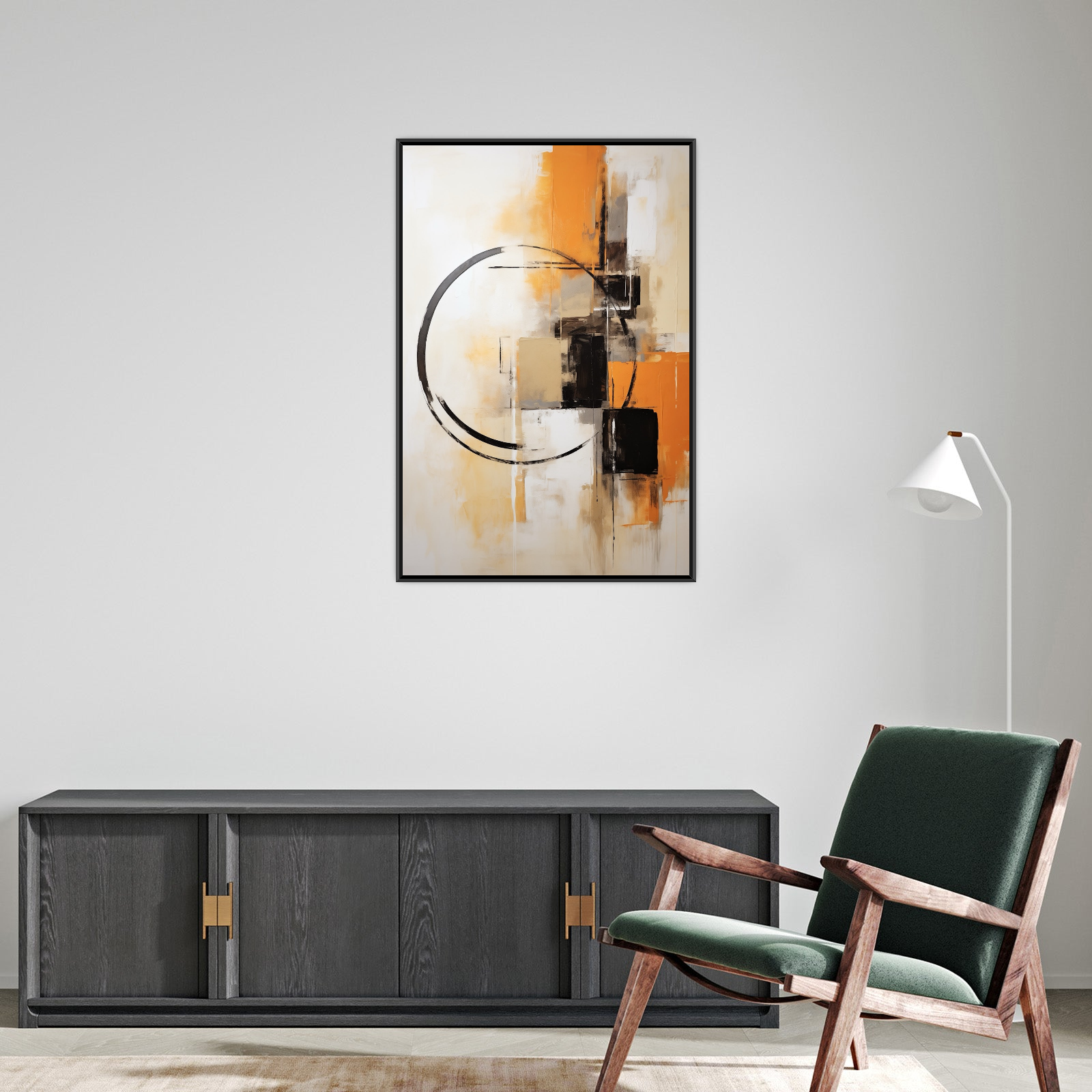 Umetnička slika ​Forma kruga na platnu - NS Canvas Shop