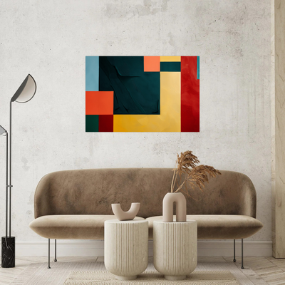 Umetnička slika ​Forme u bojama na platnu - NS Canvas Shop