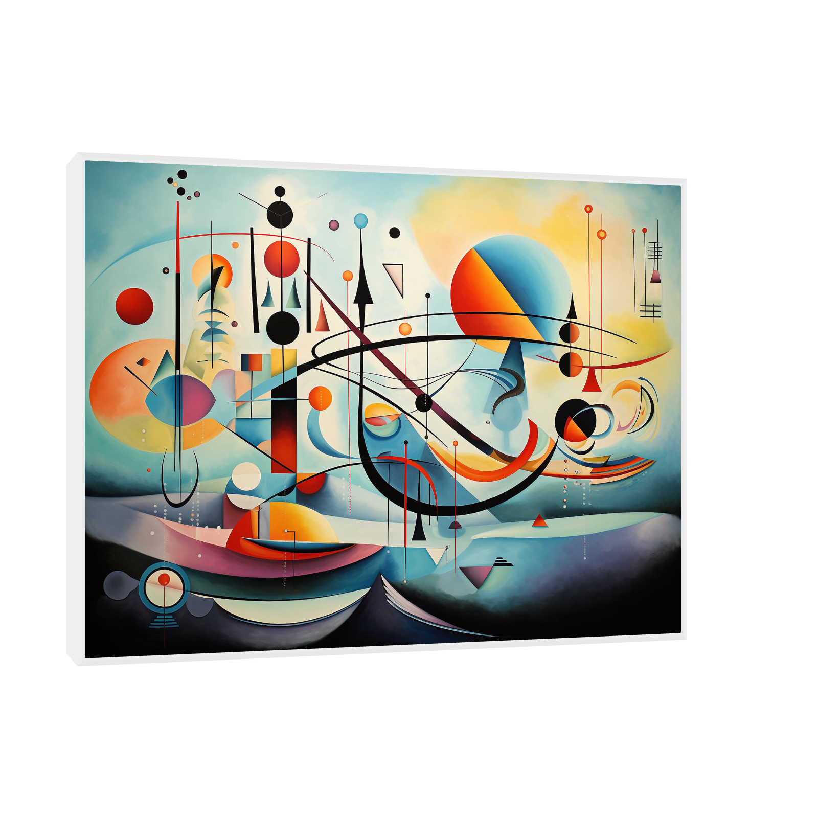 Umetnička slika ​Geometrijska harmonija na platnu - NS Canvas Shop