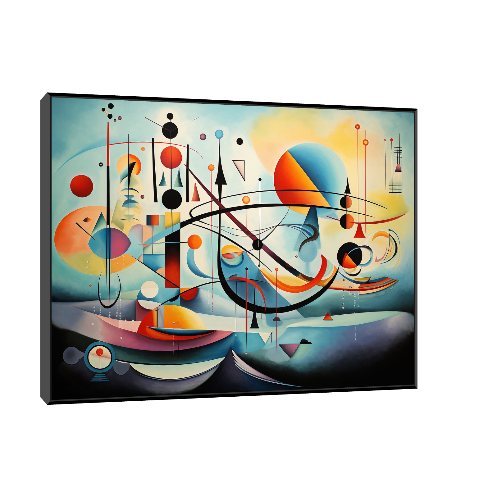 Umetnička slika ​Geometrijska harmonija na platnu - NS Canvas Shop