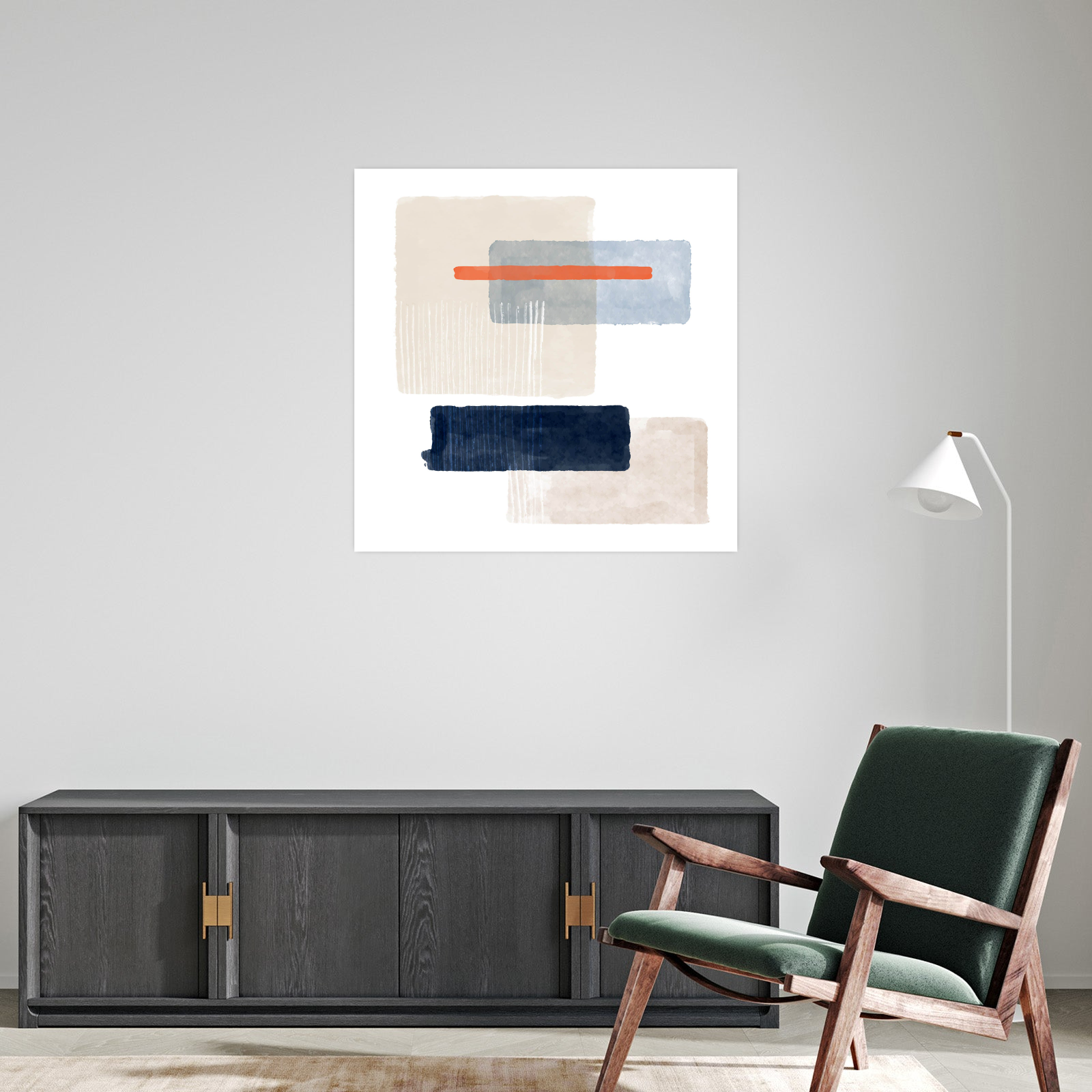 Umetnička slika ​Geometriska poezija na platnu - NS Canvas Shop