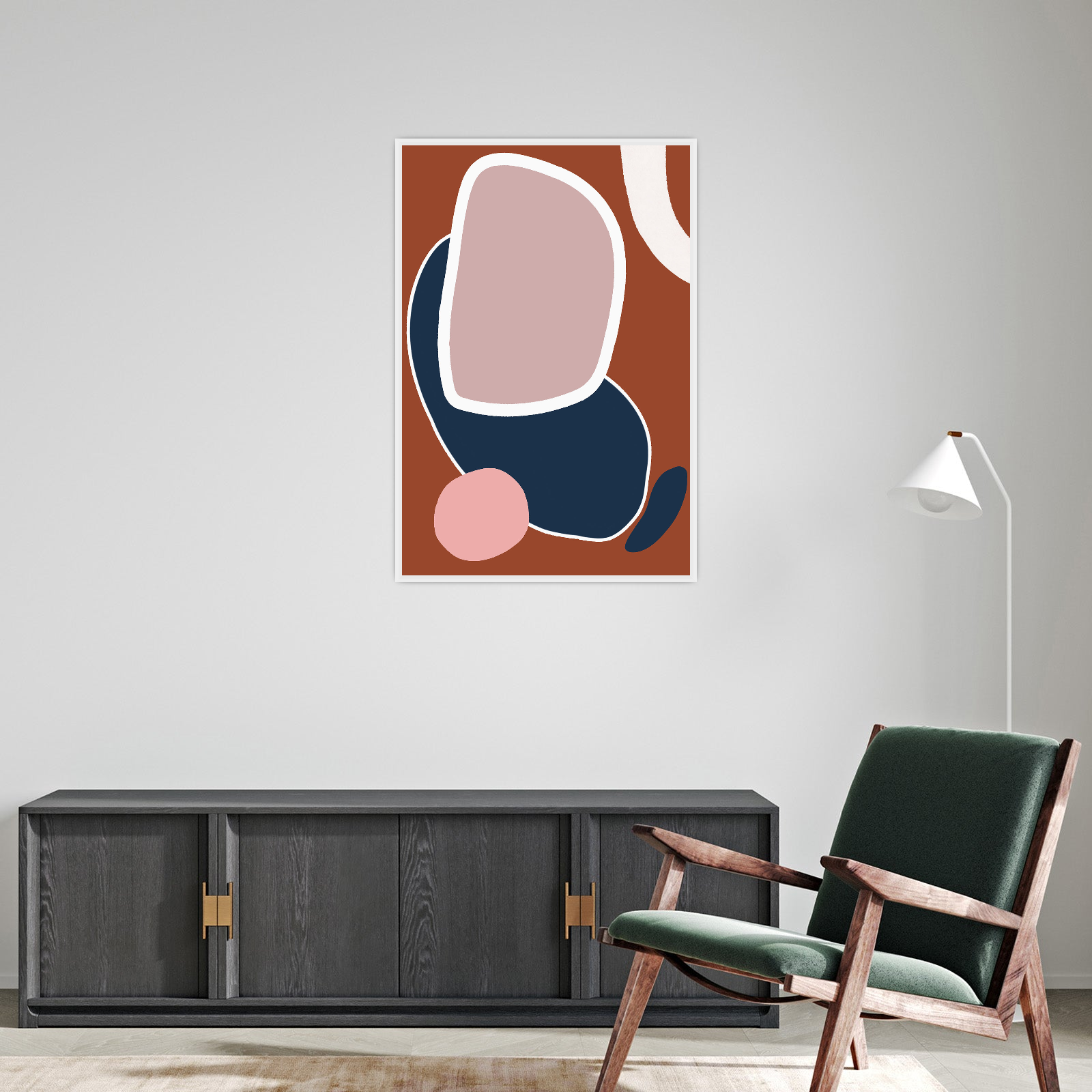Umetnička slika ​Geometriski ritam na platnu - NS Canvas Shop