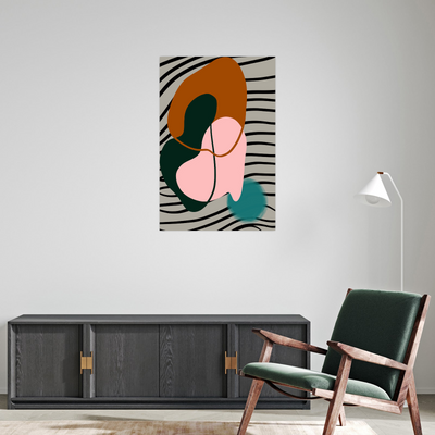 Umetnička slika ​Geometriski ritam II na platnu - NS Canvas Shop