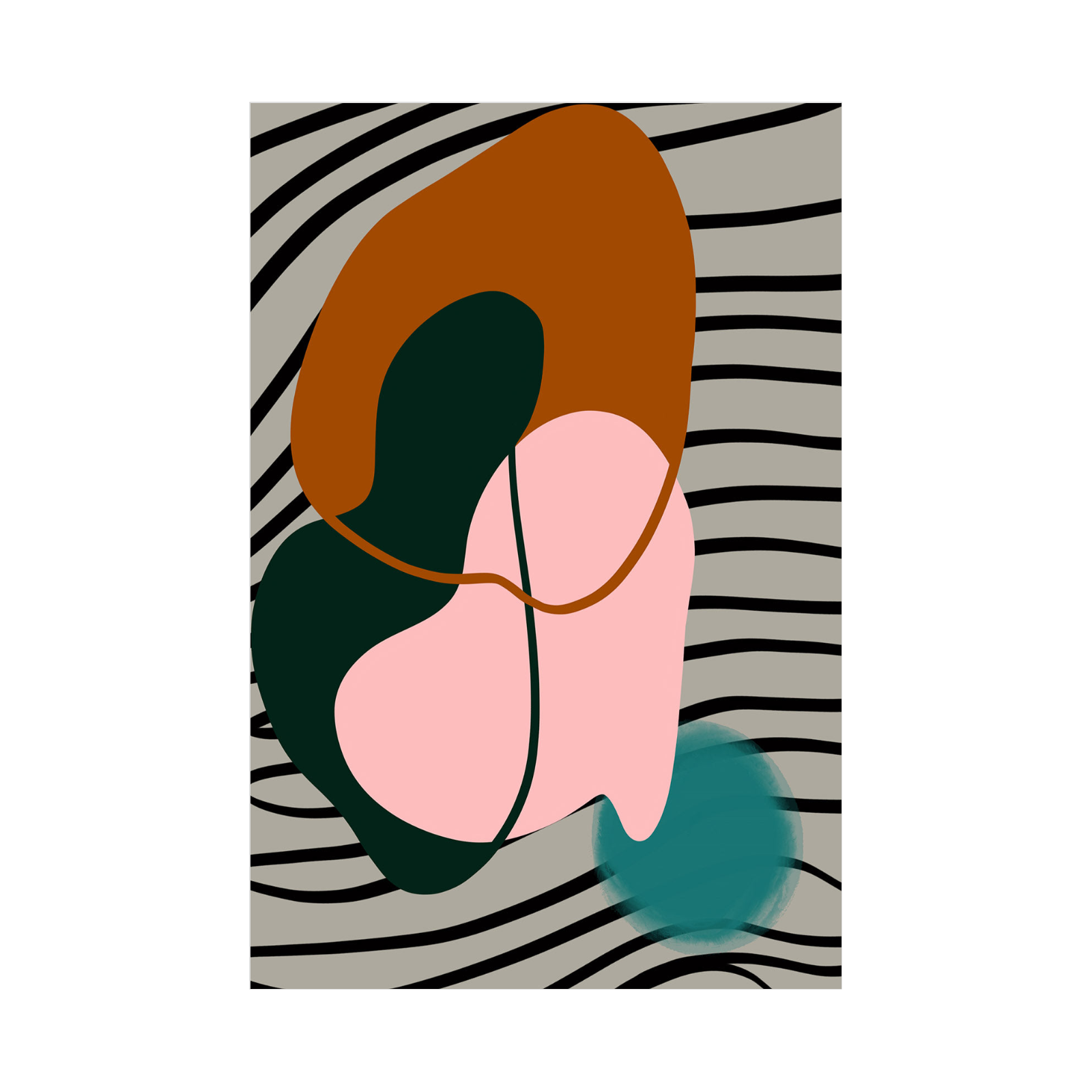 Umetnička slika ​Geometriski ritam II na platnu - NS Canvas Shop