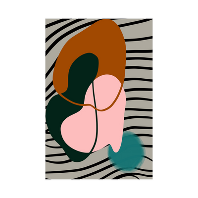 Umetnička slika ​Geometriski ritam II na platnu - NS Canvas Shop