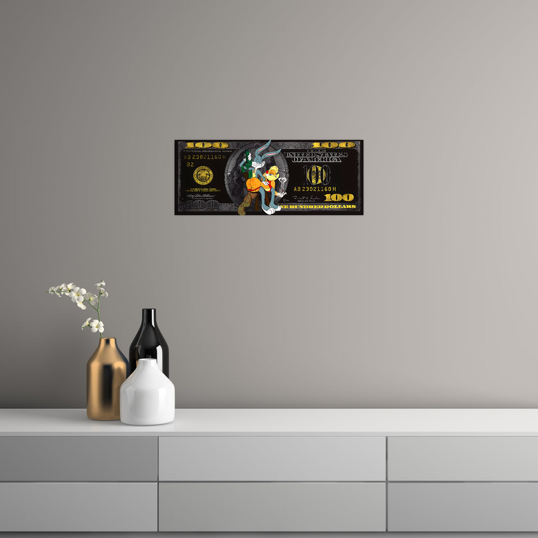 Golden Dollar Love – Pop Art Bunny Edition