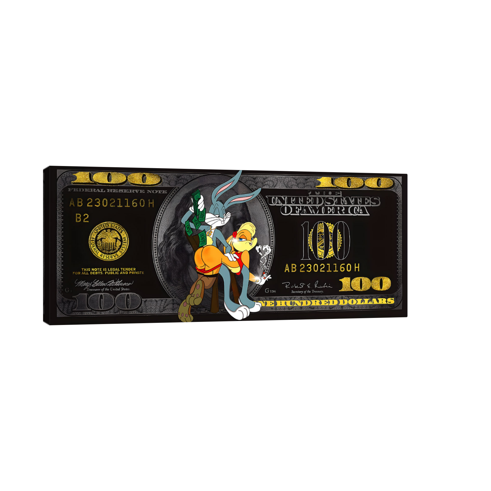 Golden Dollar Love – Pop Art Bunny Edition